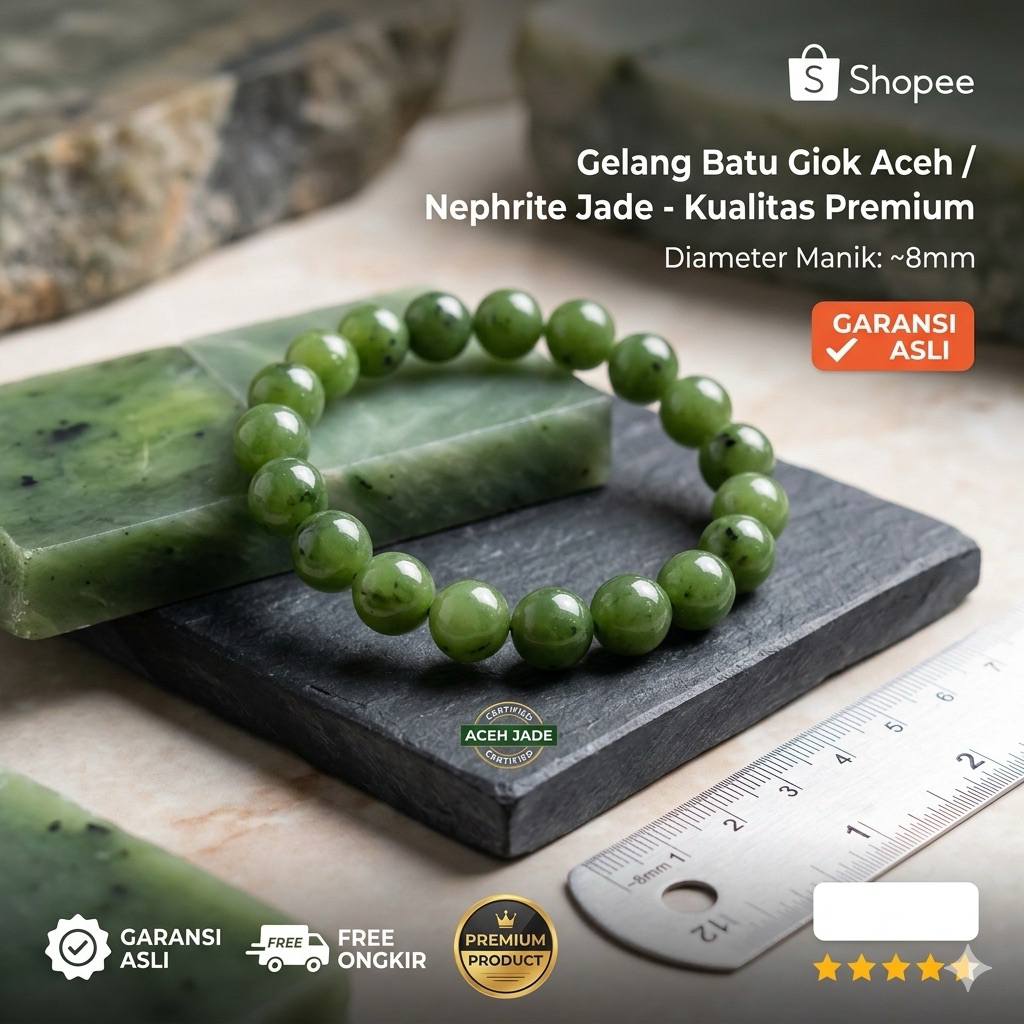 gelang Giok aceh - Nephrite jade