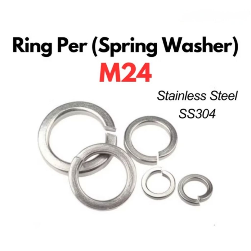 Ring per stainless m24 spring washer flat sus 304
