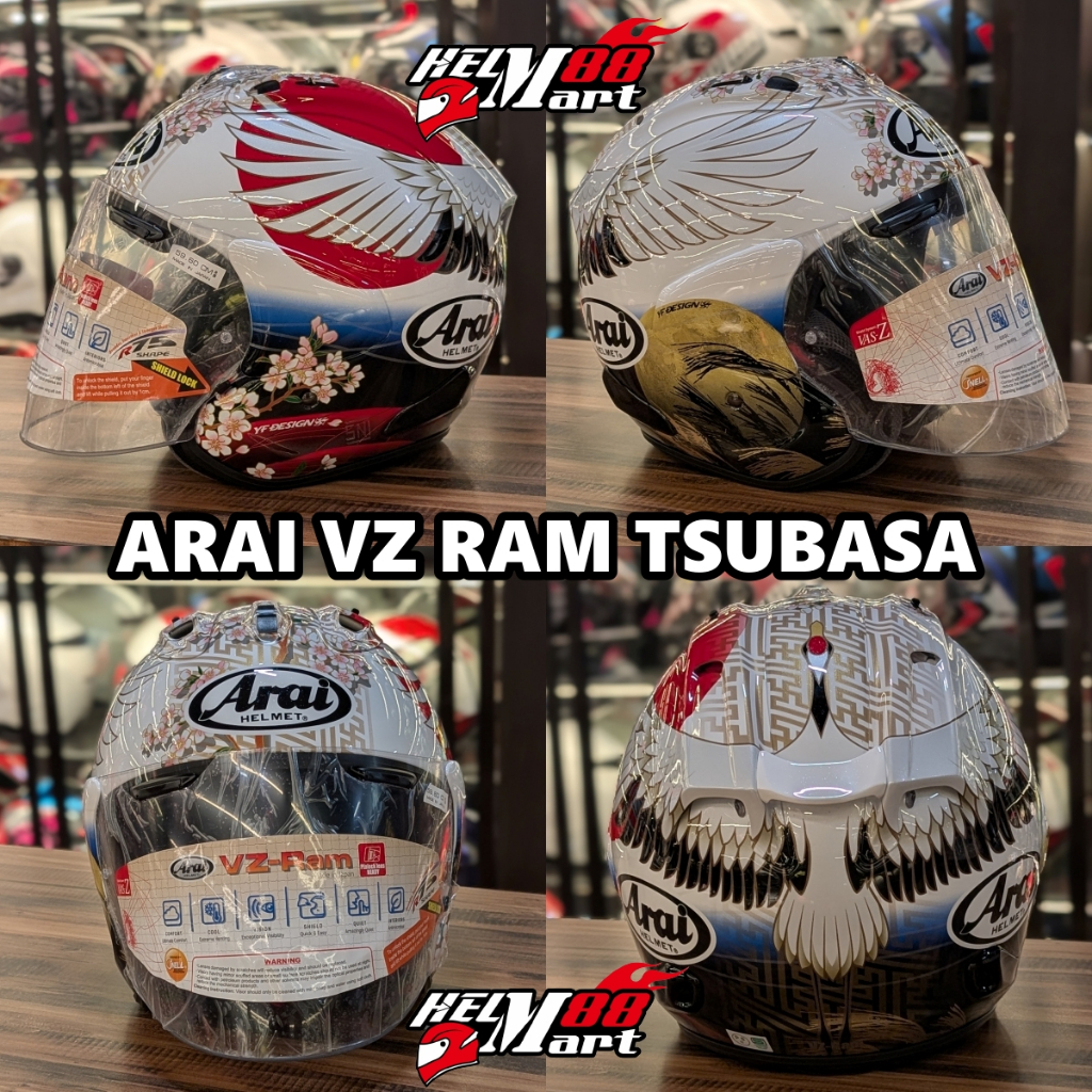 ARAI TSUBASA VZ RAM Helm Arai Half Face ORIGINAL VZ-RAM VZ Ram