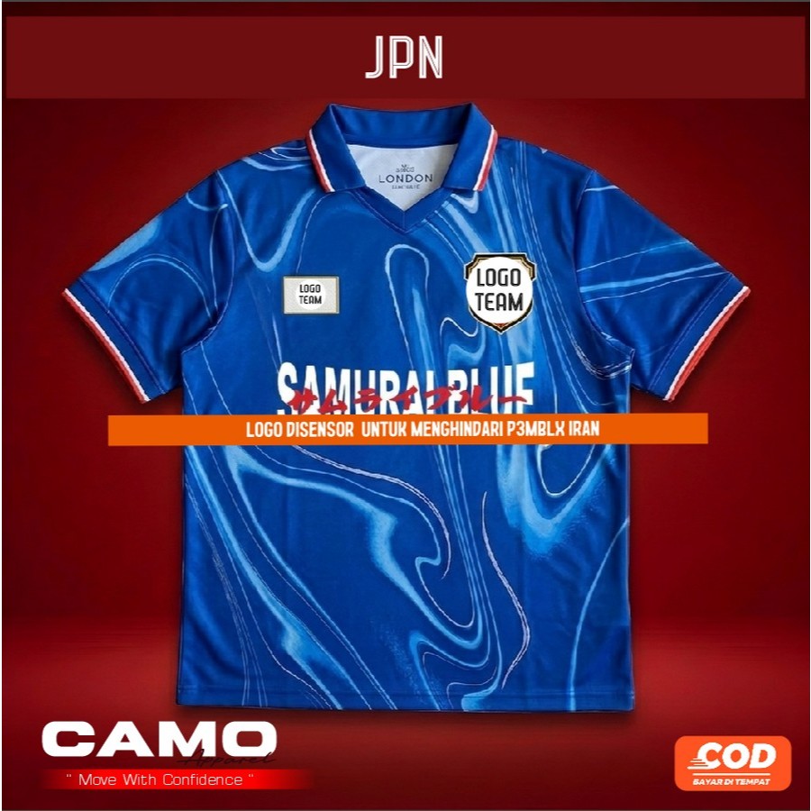 CAMO APPAREL  JERSEY BOLA / FUTSAL terbaru jersy JAPAN JEPANG sepakbola volly class meeting / baju o