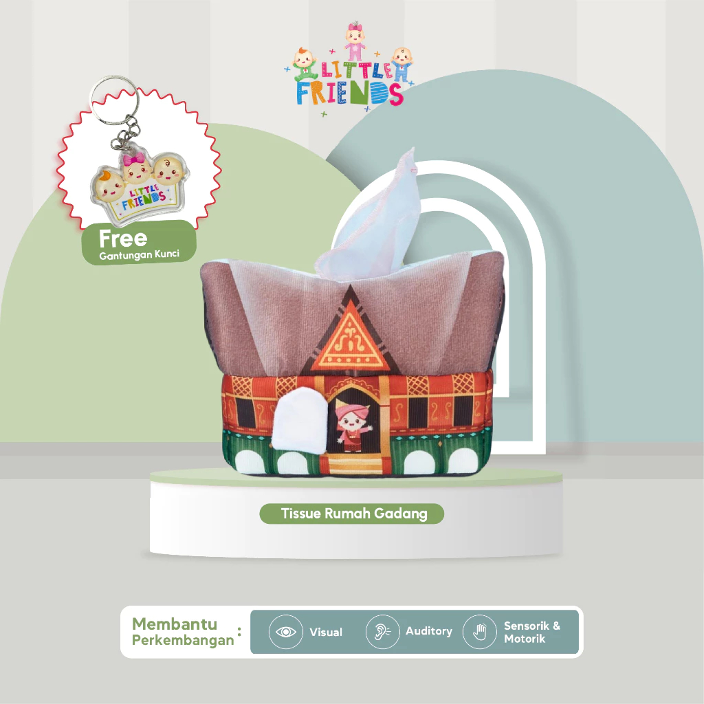 Little Friends Sensory Tissue Box Rumah Gadang