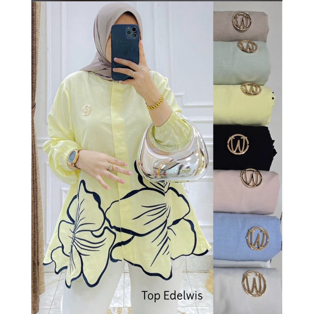 Atasan top Winody eldws / atasan winody edelws   / winody tulip / winody top veronica / winody top m