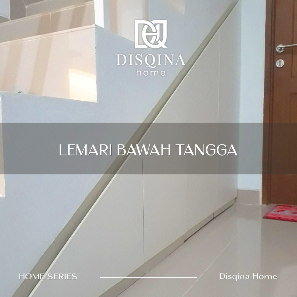 Custom Lemari Bawah Tangga Rak Laci Tarik Modern Space Saving