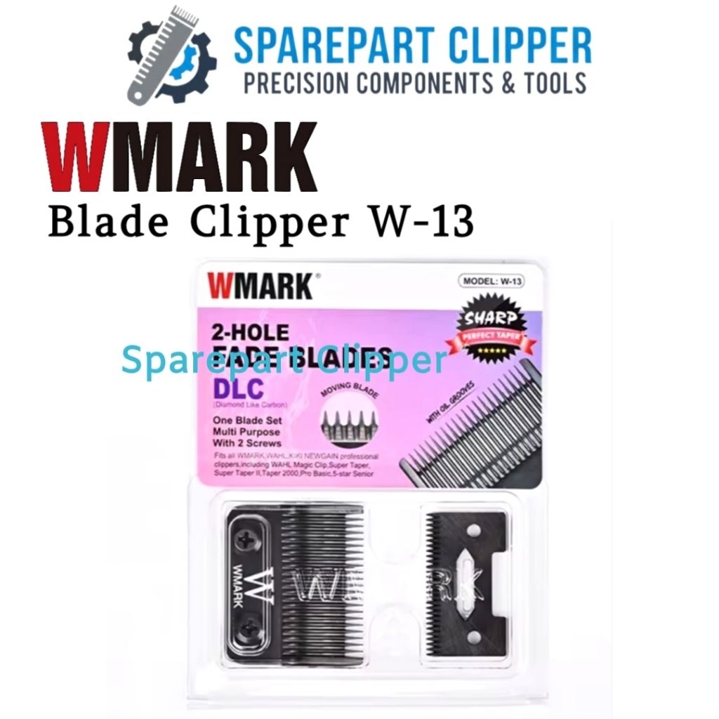 Pisau Wmark W13 Hitam Blade Clipper Wmark Carbon DLC
