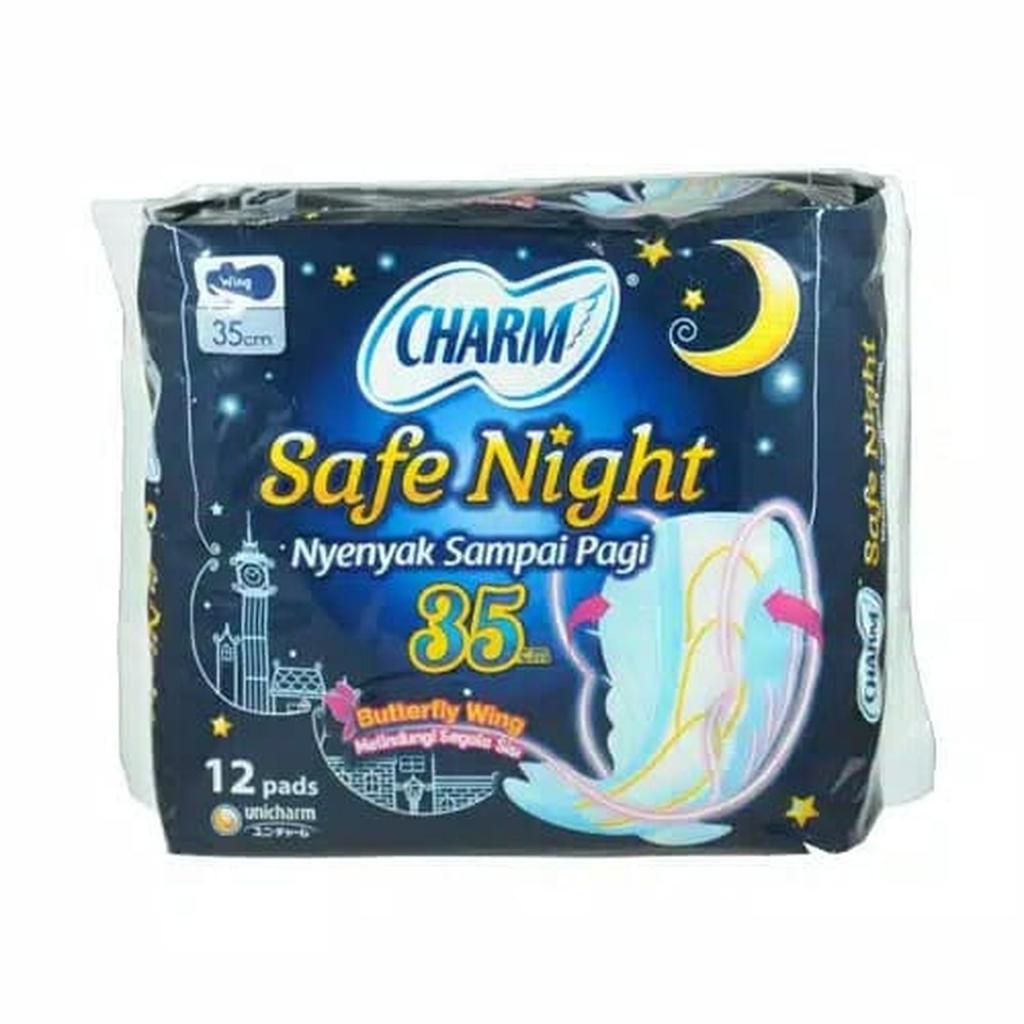Charm Safe Night Wings 35cm Pembalut Softex 18 Pads