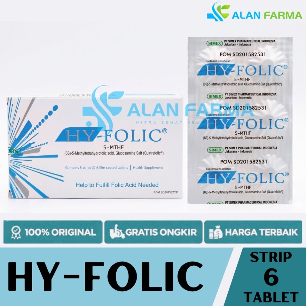 Hy-Folic Strip 6 Tablet | Hy Folic | Asam Folat