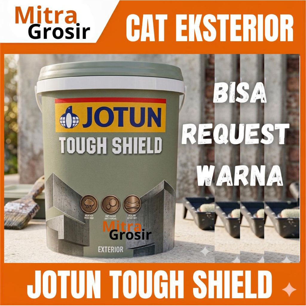 CAT TEMBOK JOTUN 5 KG EKSTERIOR | JOTUN TOUGH SHIELD 5 KG / 3.5 LITER  WHITE | JOTUN CAT EXTERIOR TO