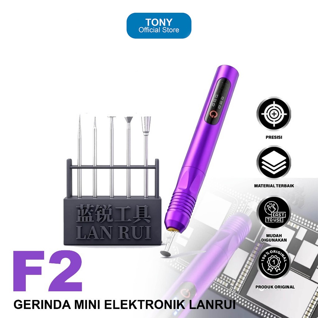 LANRUI Gerinda kecil Elektronik F2 USB Set Mata Gerinda Presisi - Gerinda Mini Portable F2 LANRUI Se