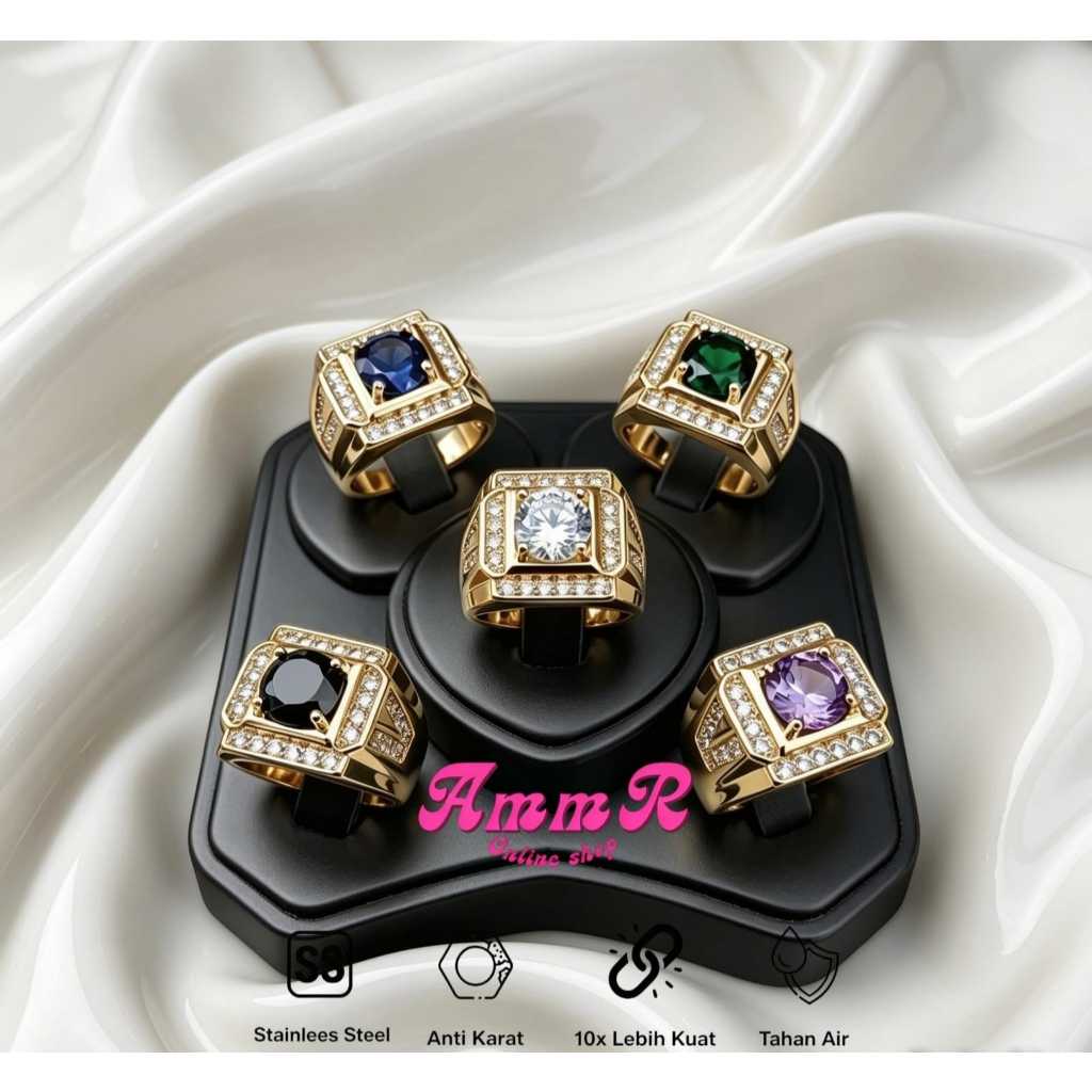 Cincin Laki Laki | Cincin Batu Akik Pria TITANIUM | Cincin Pria Dewasa model TERBARU