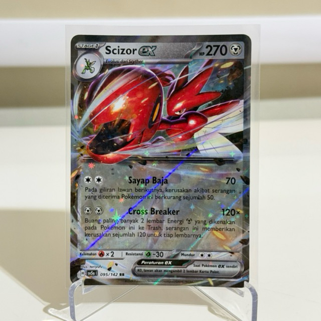 Kartu Pokemon Original - Scizor EX RR 095/142 Sv5s