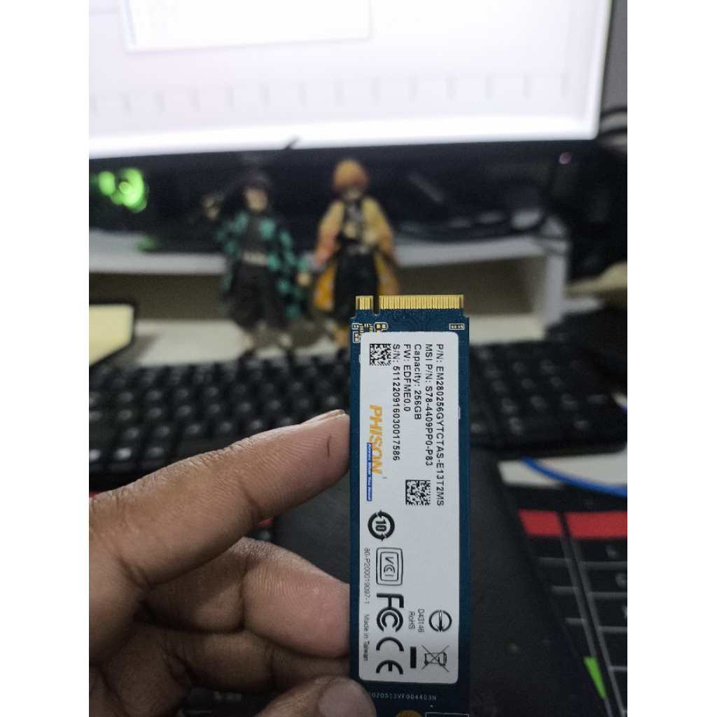 SSD NVME PHISON 256 GB sentinel Rendah