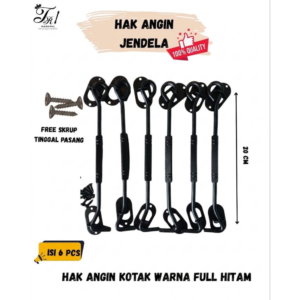12 biji hak angin jendela / cantolan jendela / penahan jendela kayu rumah