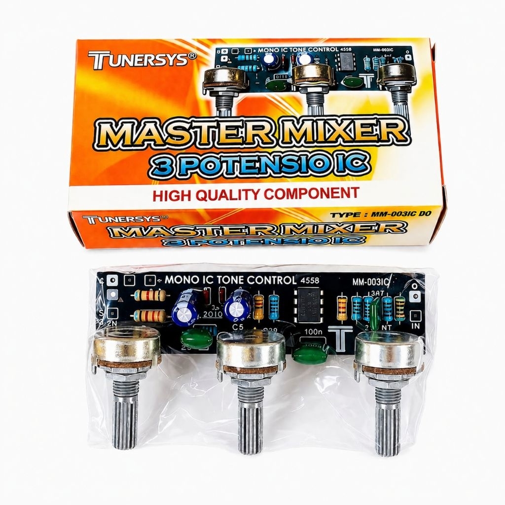 MASTER MIXER 3 POTENSIO MONO IC 4558