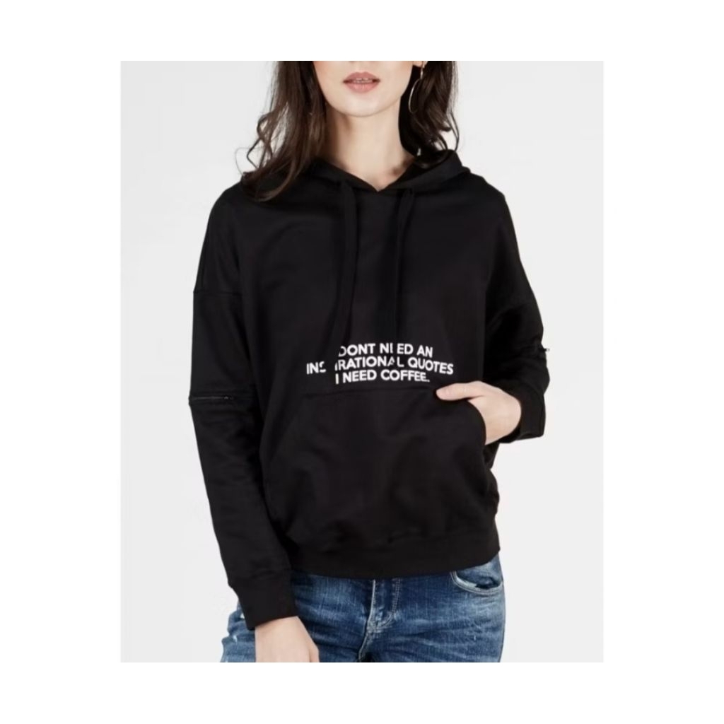 Sweater Hoodie Jacket Perempuan Coffee 10 PM Preloved