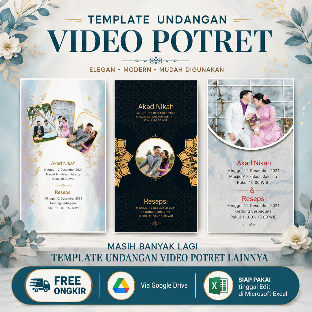 130+ Template Undangan Pernikahan Video Premium PPT Bisa Edit