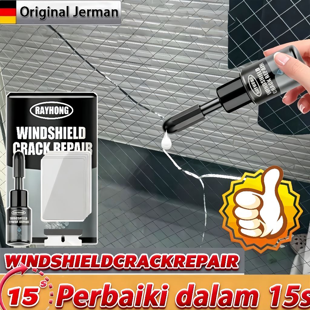 Lem kaca mobil retak tanpa bekas lem kaca aquarium bening super kuat glass repair kit