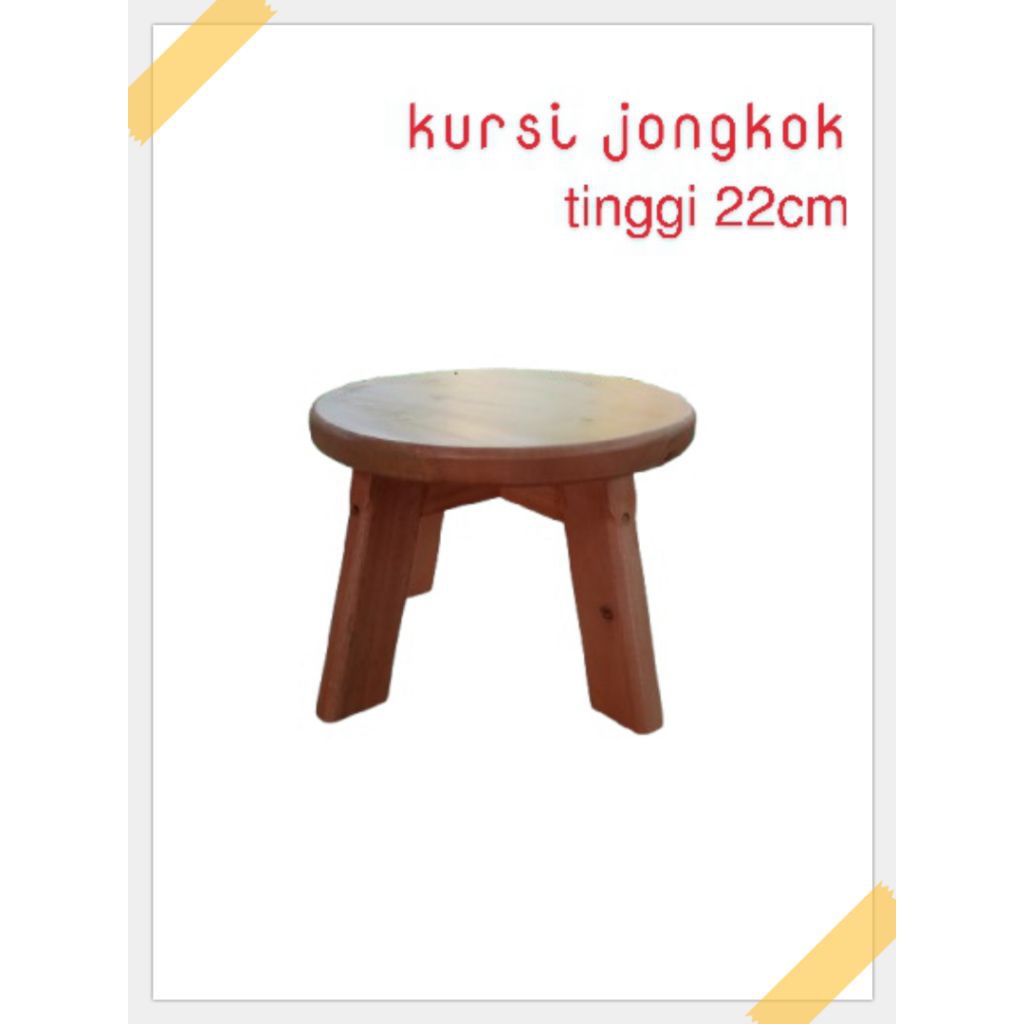 kursi jongkok22cm/dingklik bulat/jengkok kayu