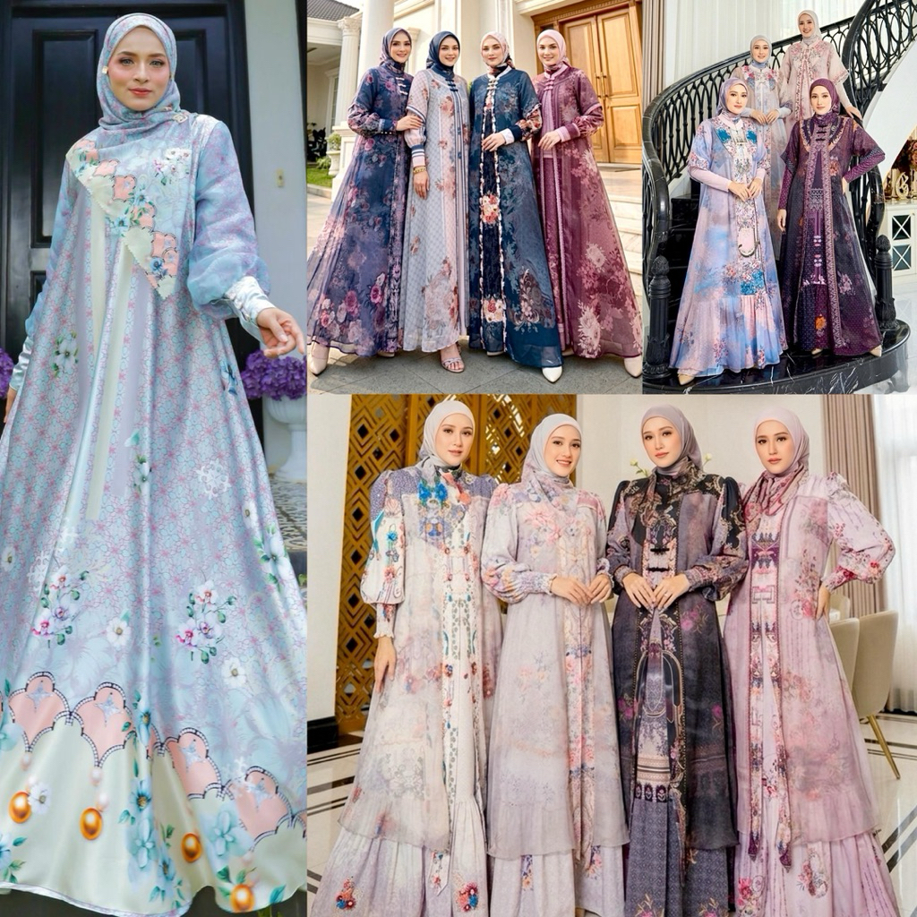 ELDEENA GAMIS SET HIJAB 7924 7074 7001 8163 8164 ORI BY ELDEENA