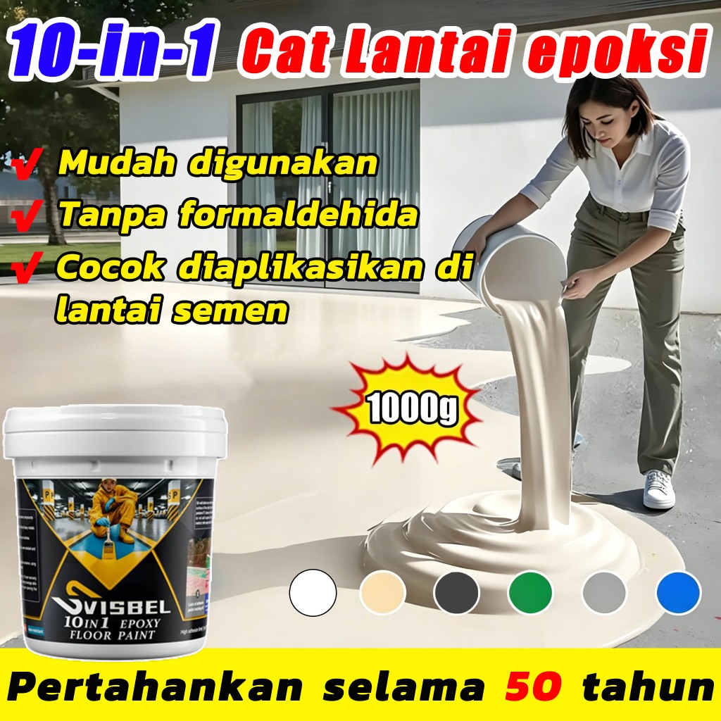 Cat Lantai 1kg cat lantai semen,Cat lantai self-leveling ,Tanpa Bau Paint Floor ,Khusus lantai beton