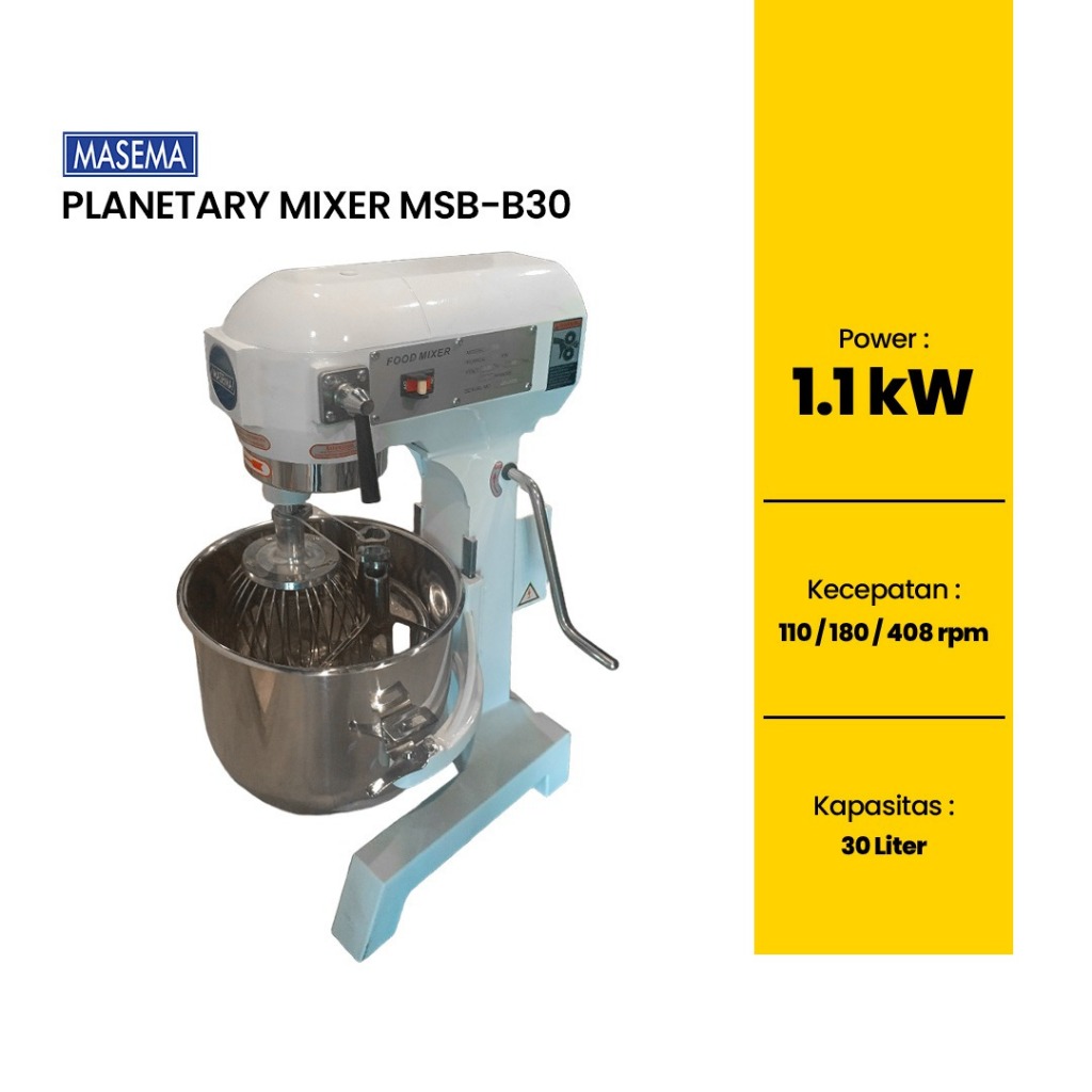 MASEMA Planetary Mixer 30 Liter MSB-B30 MASEMA