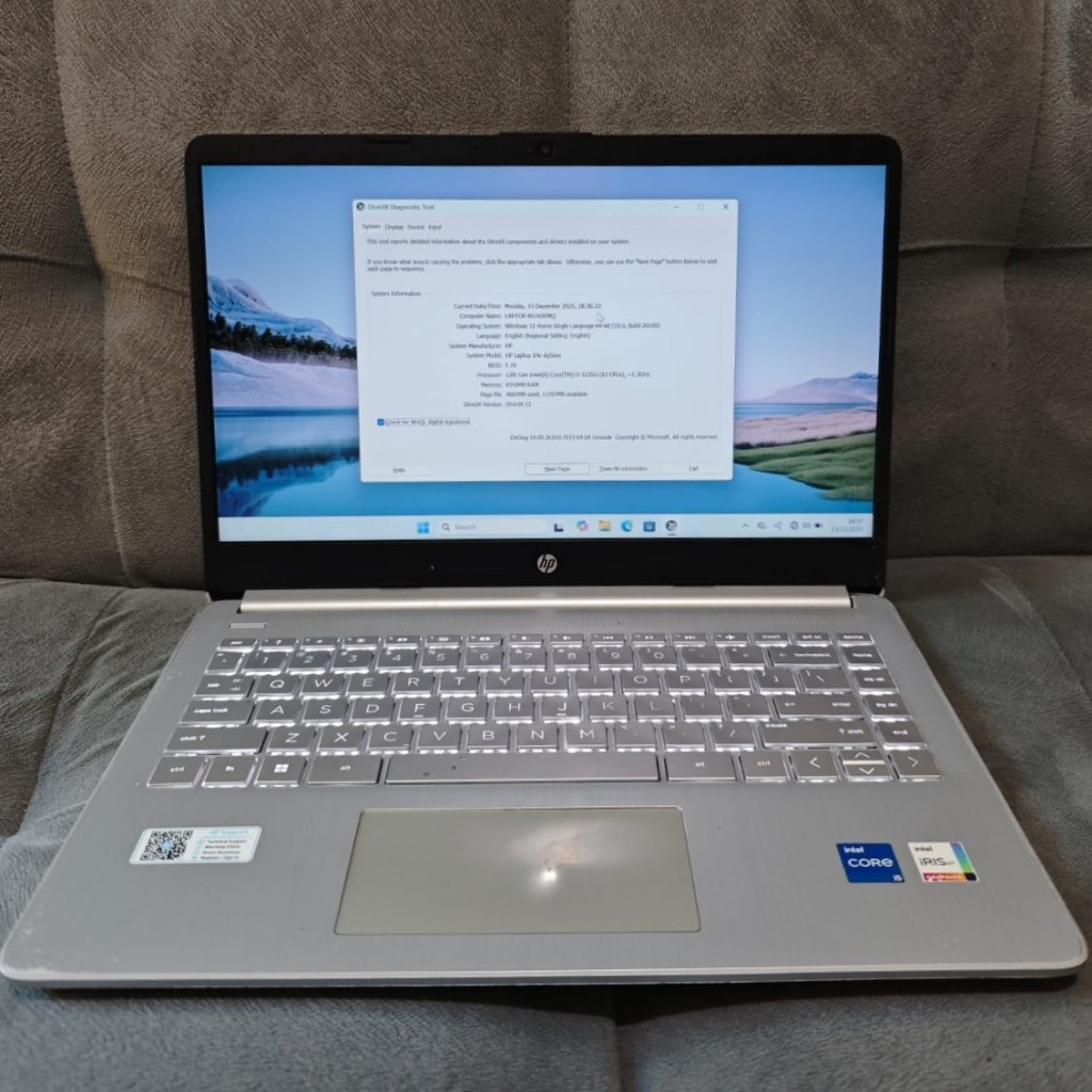 HP 14s-dq5xxx Core i5-1235U Gen 12 Laptop Kencang untuk Kerja, Kuliah & Multitasking, Intel Iris Xe 