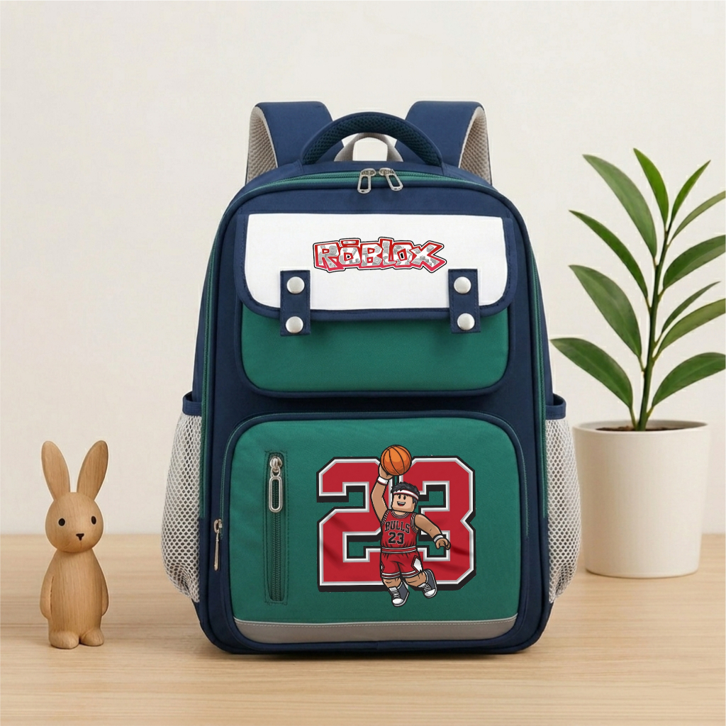 CATENZO - CUT 034 F174 Tas Ransel Backpack Sekolah Anak SD Desain Roblox Jordan 23 Sporty Tebal Awet
