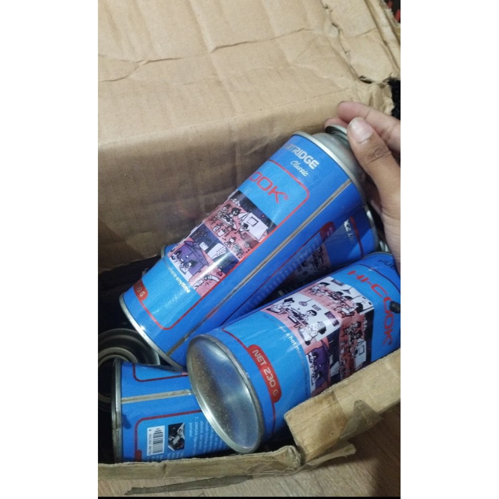 kaleng kosong gas hicook