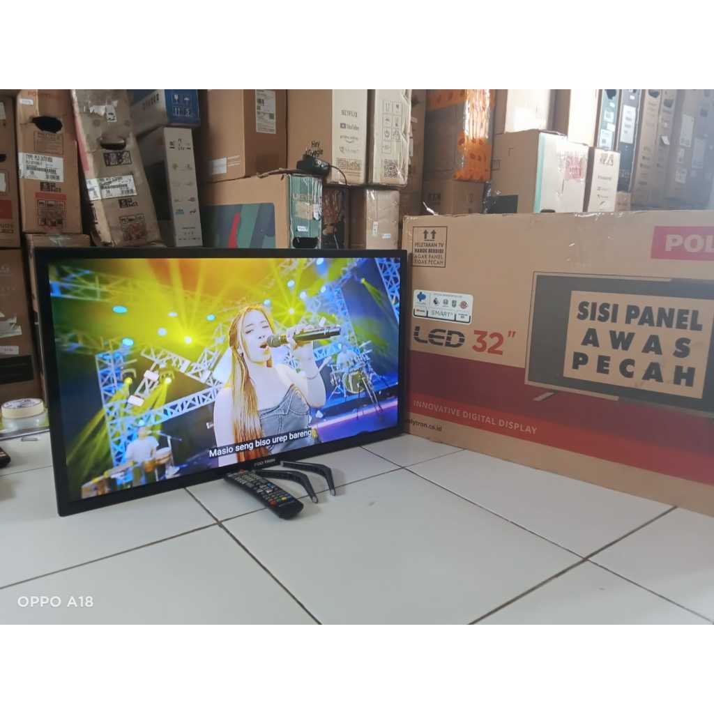 JUAL MURAH TV LED POLYTRON ANDROID 32 INC ANALOG KONDISI BEKAS MASIH SEGEL SIAP PAKAI (0240)