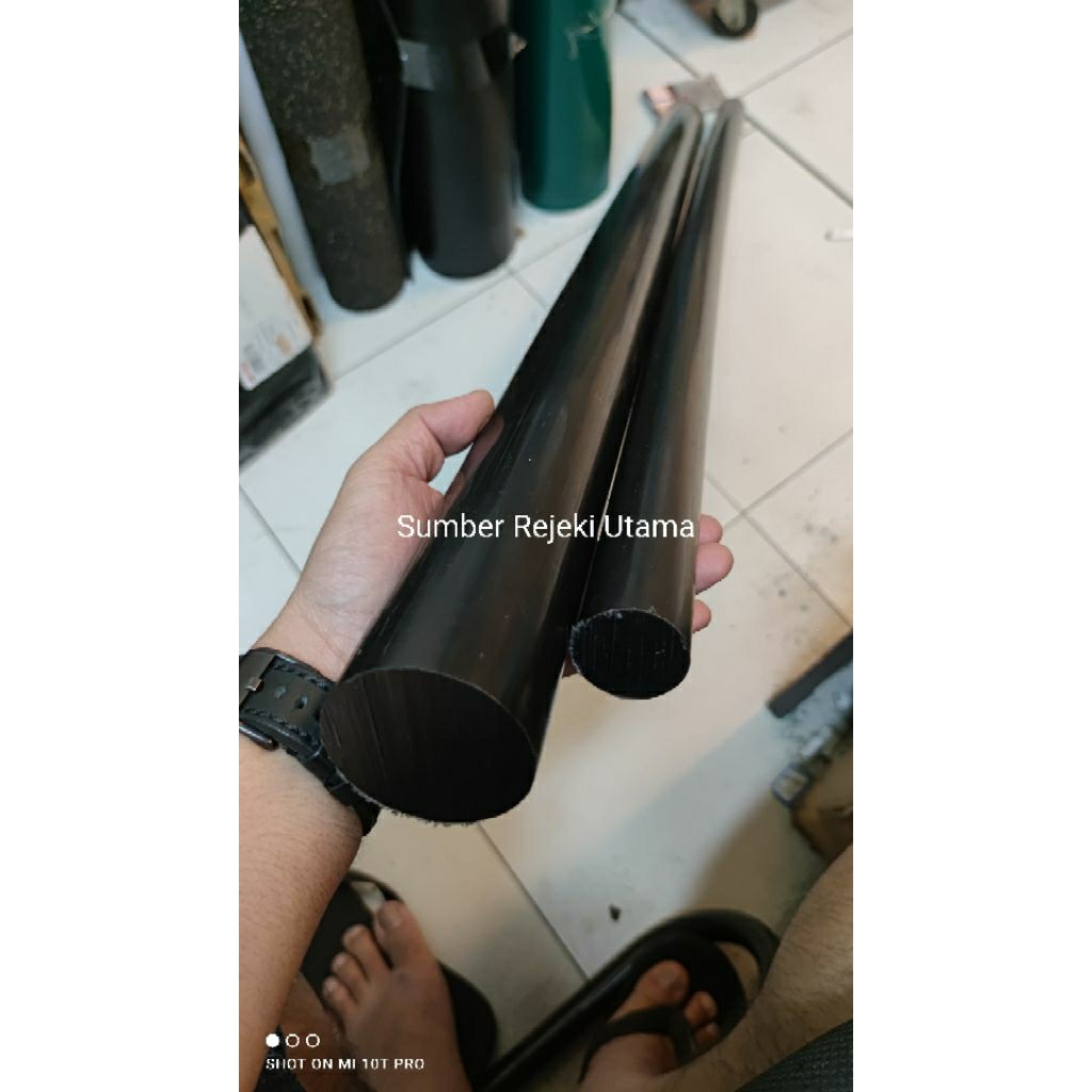 Nylon hitam Batangan 30mm x 100cm / nylon hitam batangan