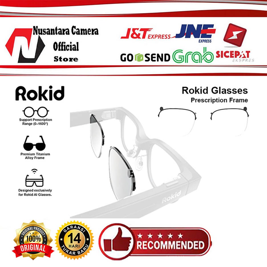 ROKID GLASSES PRESCRIPTION FRAME for Rokid AI Glasses Rokid Lens Inserts Garansi Resmi