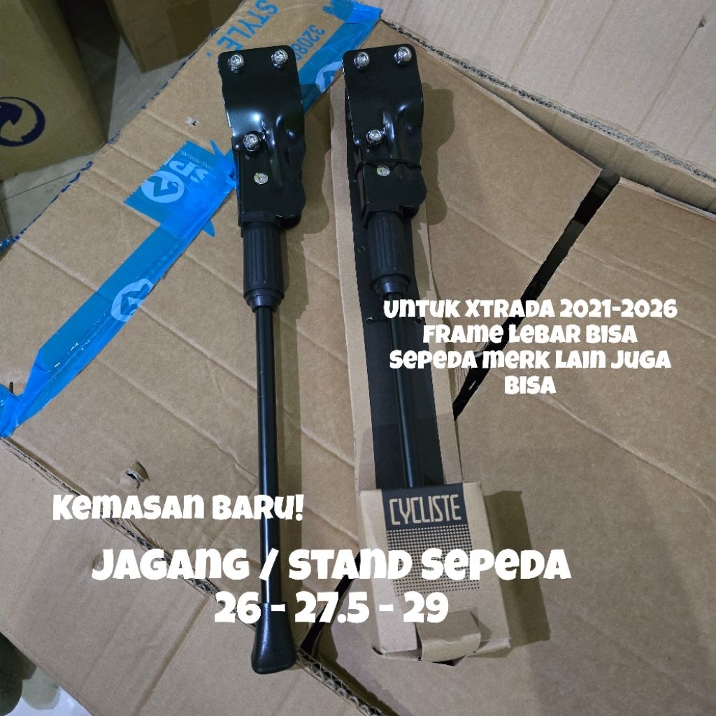 Kickstand Jagang Sepeda Polygon Model Japit 27.5 Stand 26 - 27.5 - 29 Standar Stand Jagang Xtrada Si