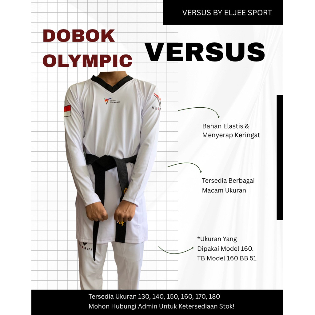 Dobok / Seragam Taekwondo Olympic Versus By Eljee Sport