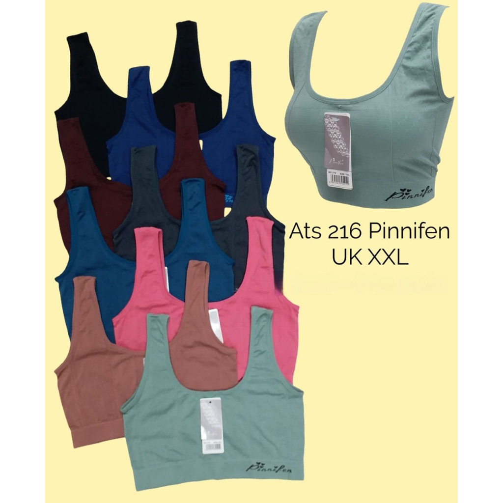 3 pcs & 6 pcs - Miniset Bra Rajut Sport Olahraga Tali Besar All Size Tanpa Busa Ukuran Fit to XXL (J
