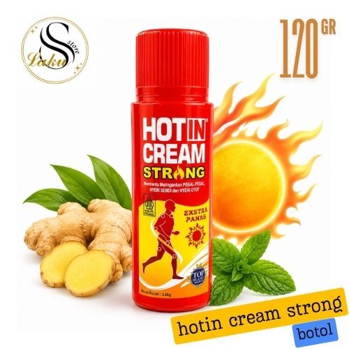 Hotin Cream Strong Botol 120gr – Krim  Pereda Pegal Linu, Nyeri Otot & Nyeri Sendi dengan Sensasi Ek