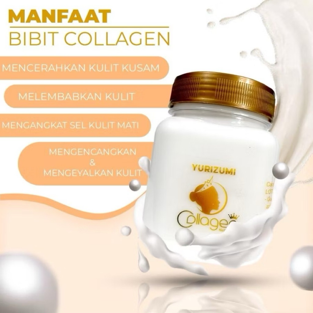 HS YURIZUMI BIBIT COLLAGEN PEMUTIH KULIT BADAN DAN WAJAH PERMANEN HAND BODY LOTION