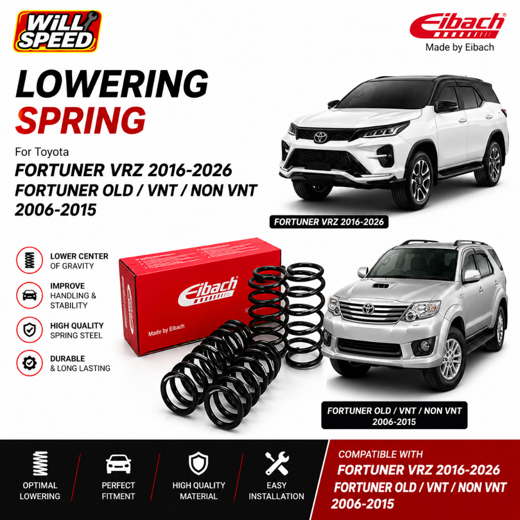 LOWERING PER EIBACH FORTUNER ALL TYPE 100% ORIGINAL JERMAN