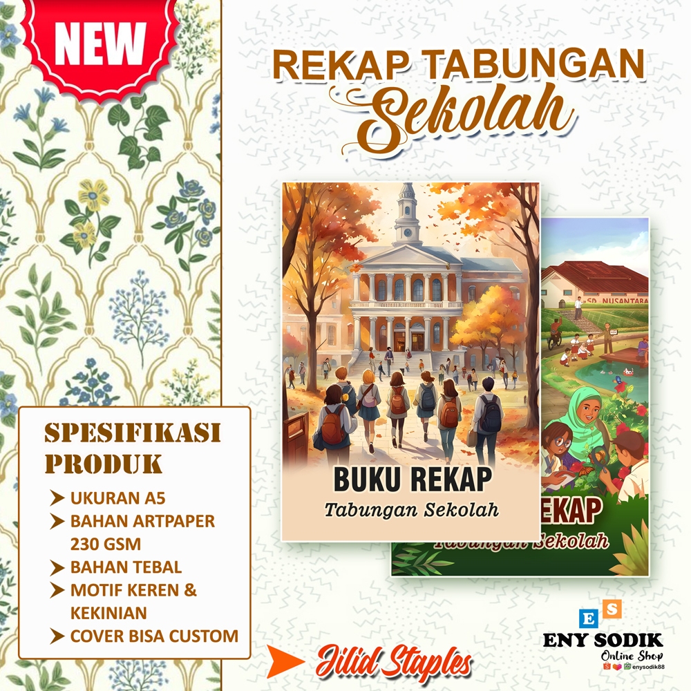 BUKU REKAP TABUNGAN SEKOLAH JILID STAPLES
