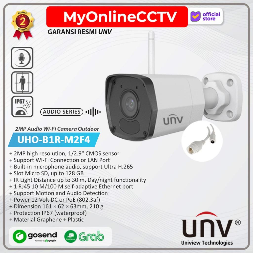 UHO-B1R-M2F4 2MP Uniview UNV Wi-Fi IP Camera CCTV Outdoor 2MP Audio