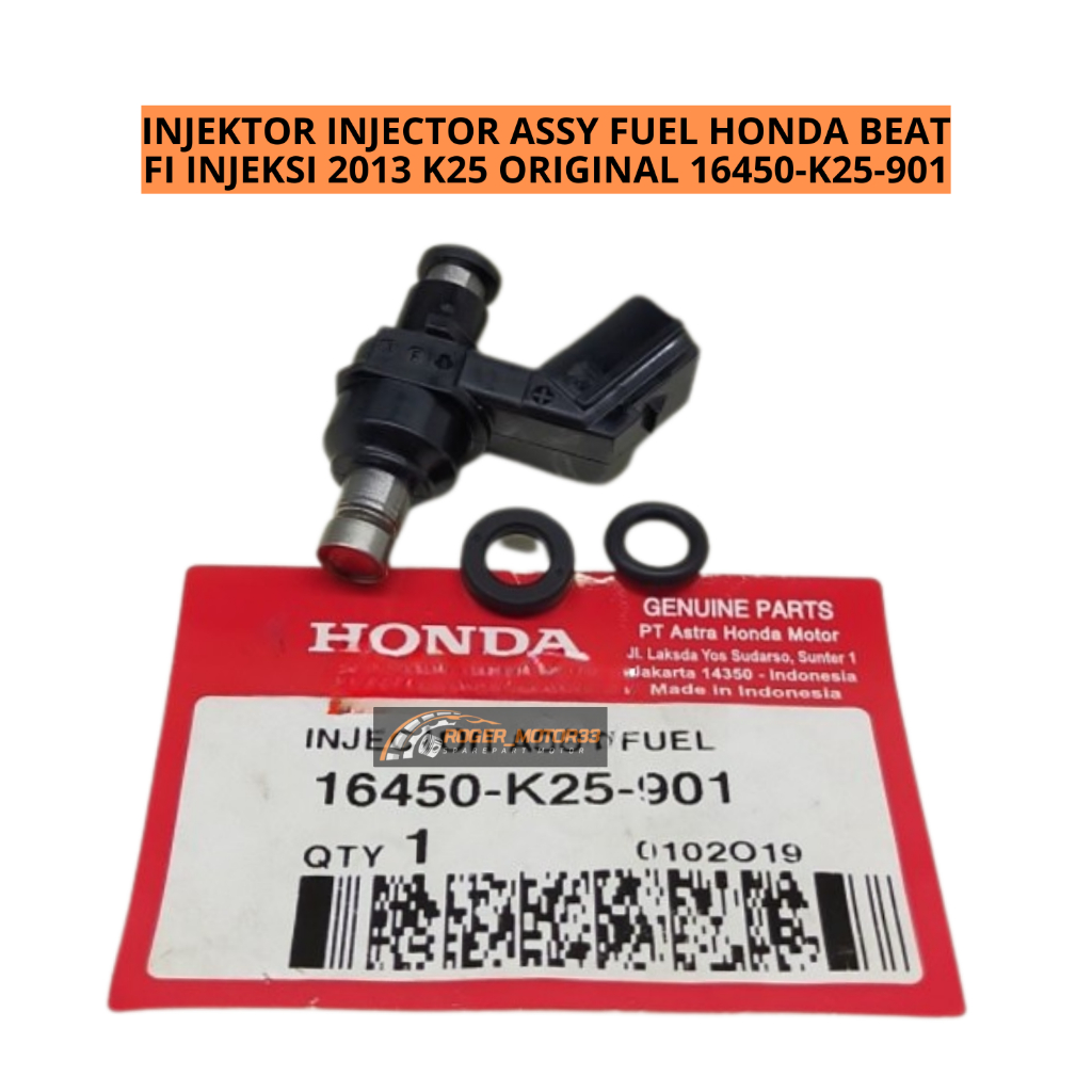 INJEKTOR INJECTOR ASSY FUEL HONDA BEAT FI INJEKSI 2013 K25 ORIGINAL 16450-K25-901