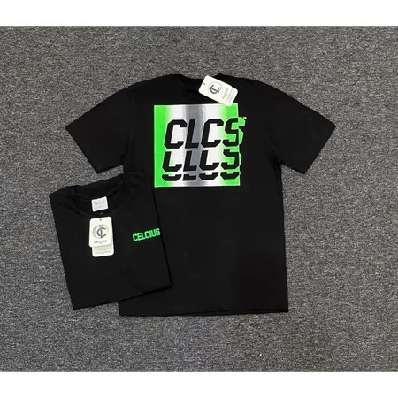 Kaos Santai Unisex Celcius Sablon "CELCIUS" Hijau Neon