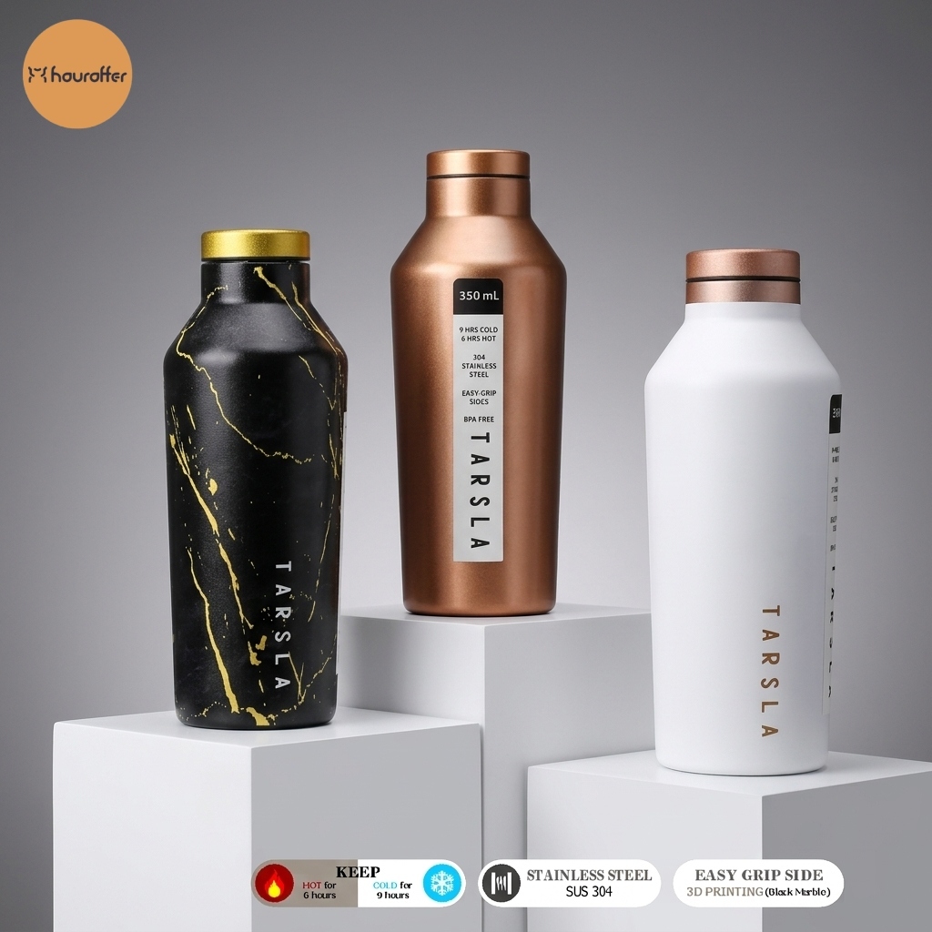Houroffer Tumbler Vacuum Flask TS-104 Tahan Panas & Dingin 350 Ml Anti Bocor