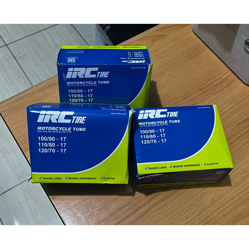 Ban Dalam IRC 100/90 ring17 110/80 ring17 Ban Dalam Belakang Verza