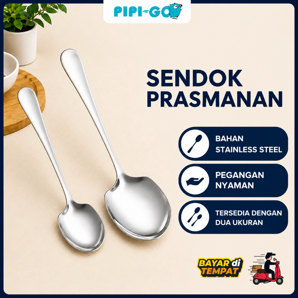 PPG Sendok Sayur Ukuran Besar Jumbo Stainless Steel Saji Prasmanan Sendok Prasmanan Besar Centong Ku