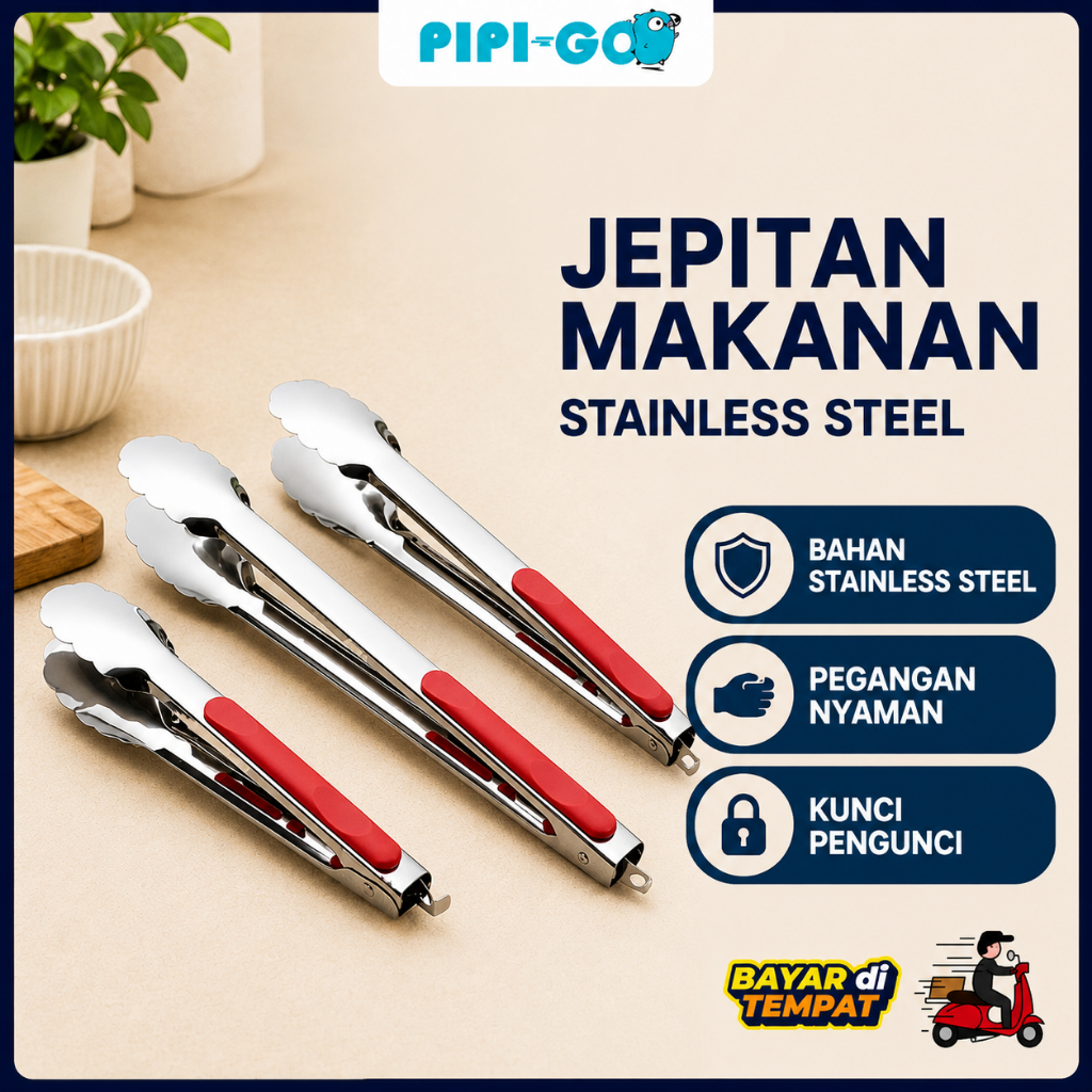 Capitan makanan/ jepitan hitam merah/ pencapit makanan