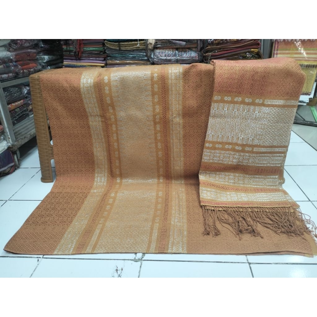 SONGKET TUMTUMAN TTS BENANG KRISTAL TUMPAL SILVER
