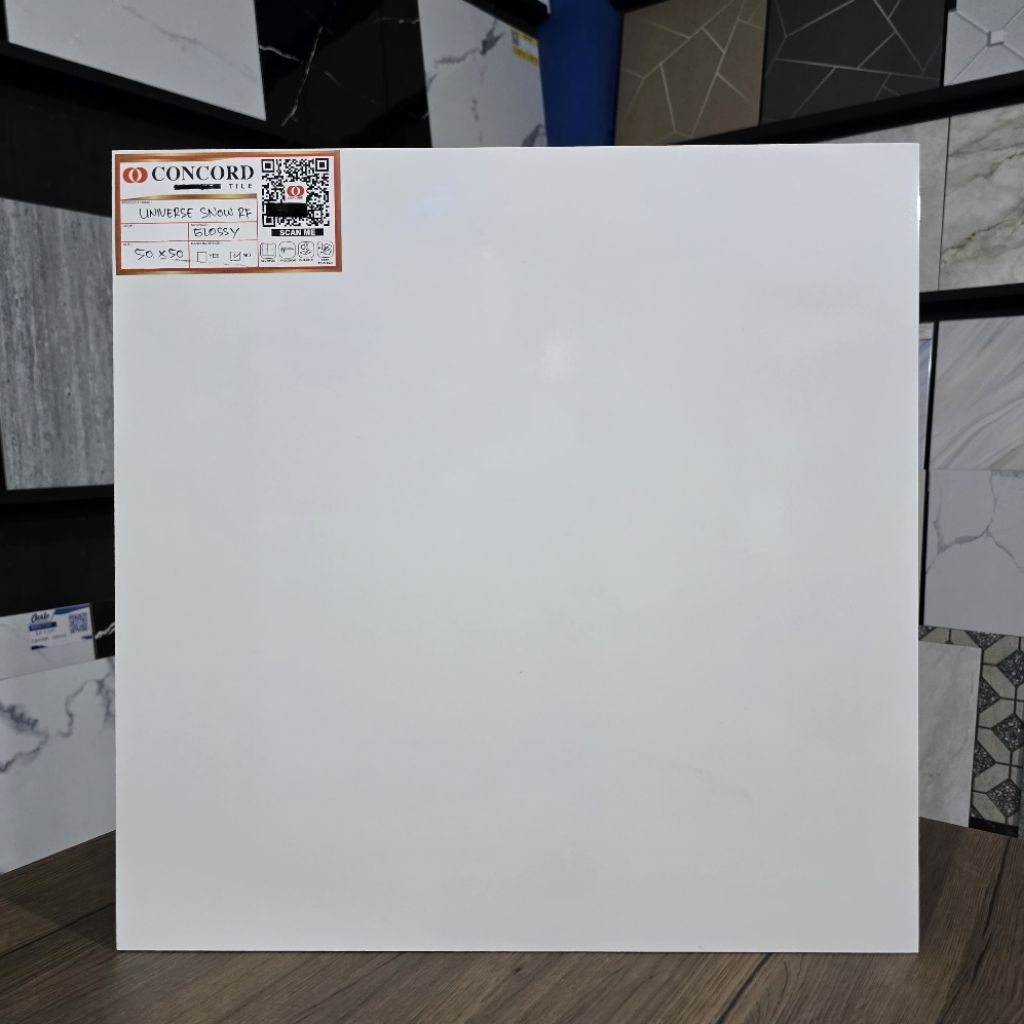 Keramik Lantai 50x50 Putih Polos || Concord