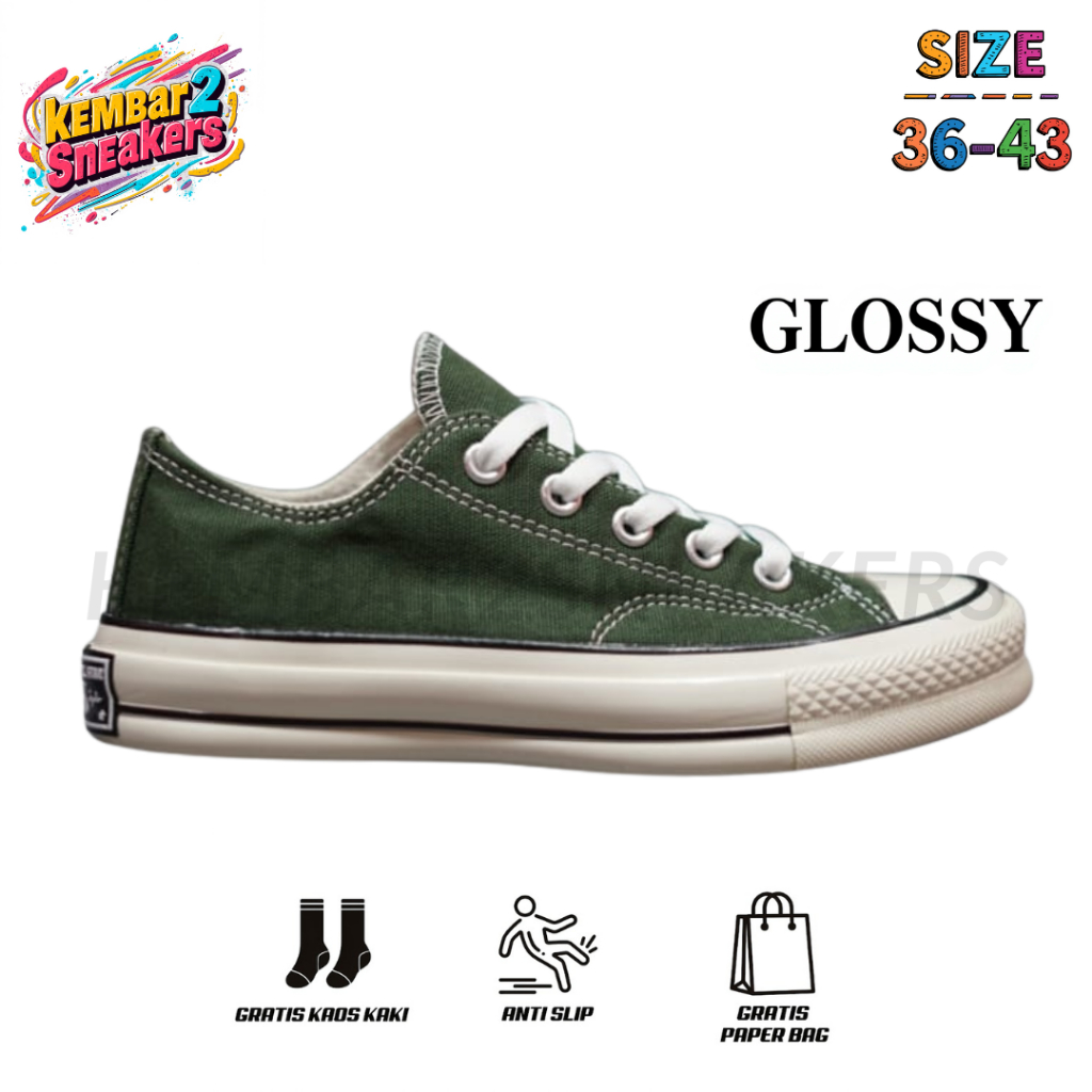 Sepatu Converse Chuck Taylor 70s Army Low Premium Original 100%