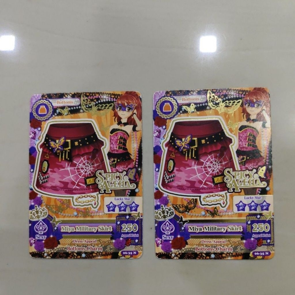 aikatsu miya bottoms 2 cards