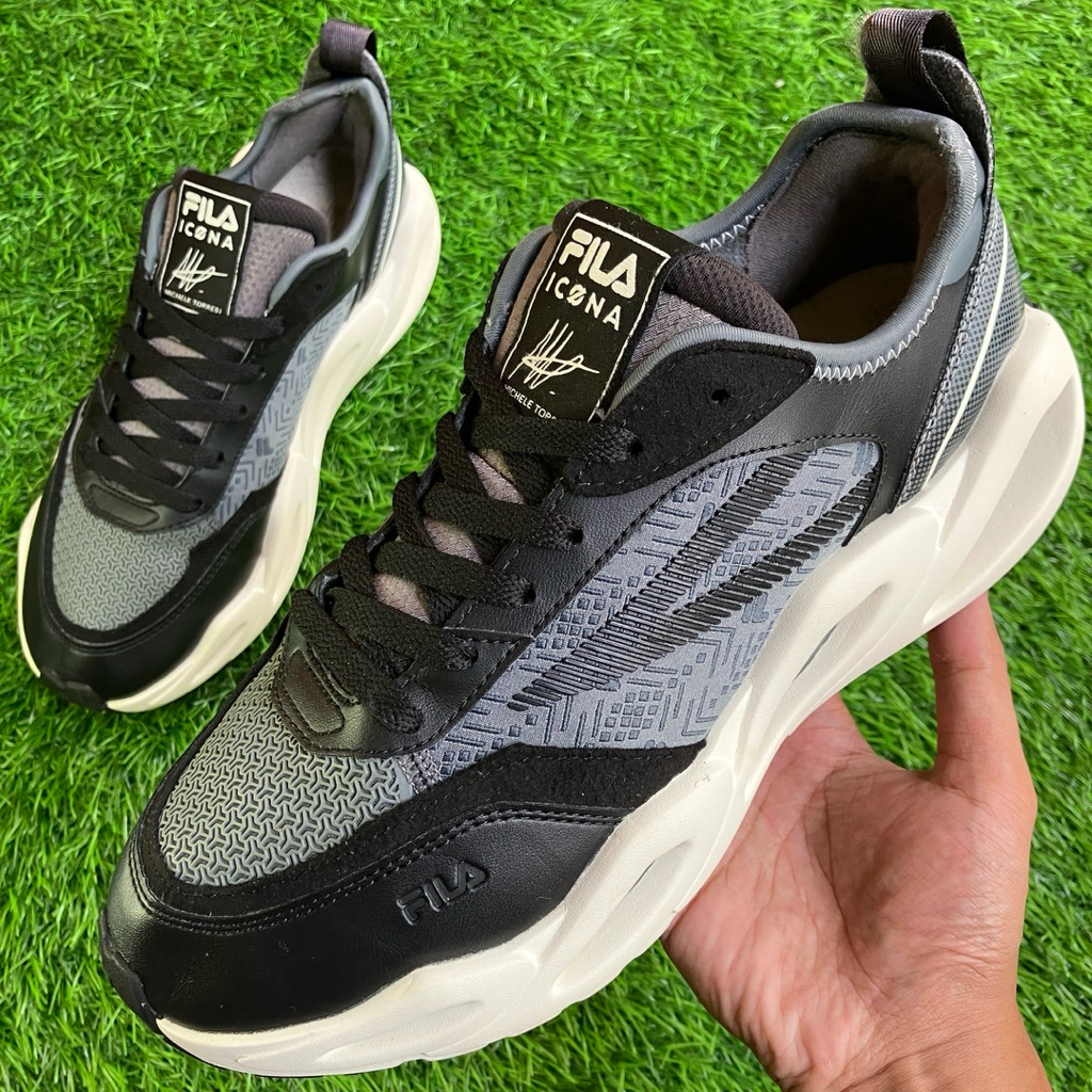 FILA Crypto Low Black Grey sneakers shoes size 42
