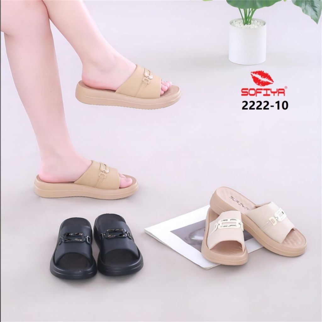 SOFIYA ORI 2222 10 SANDAL WANITA IMPORT / SENDAL WEDGES / SANDAL WEDGE 4CM